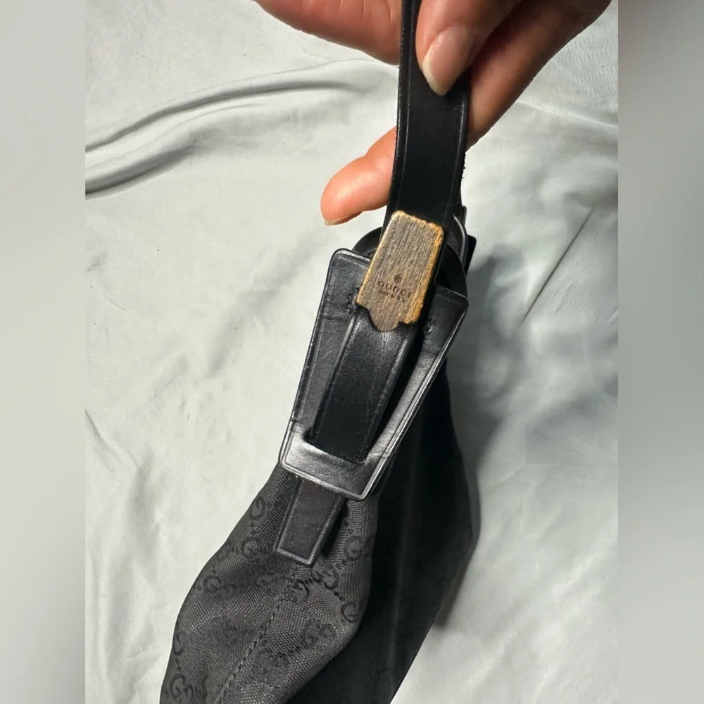 Authentic Gucci Black Patterned Hobo Bag - Picture 9 of 15